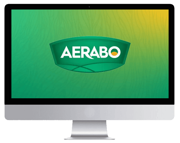 Aerabo Logo on a green background