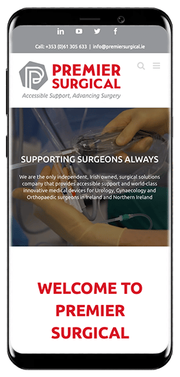 Premier Surgical is an Irish-owned company that provides support and medical devices for Urology, Gynaecology, and Orthopaedic surgeons in Ireland and Northern Ireland.