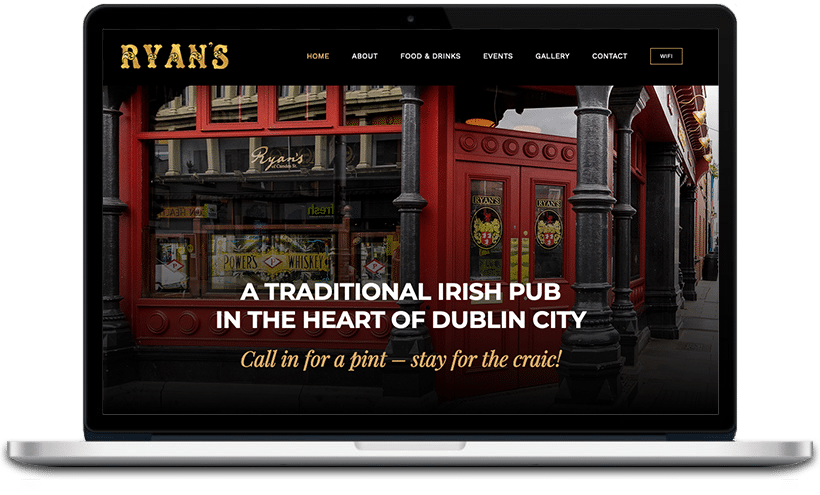 Ryan's is a traditional Irish pub in Dublin City offering food, drinks, and events for visitors to enjoy.